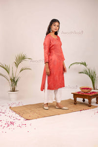 Inayat Modal Satin Kurti- Pink