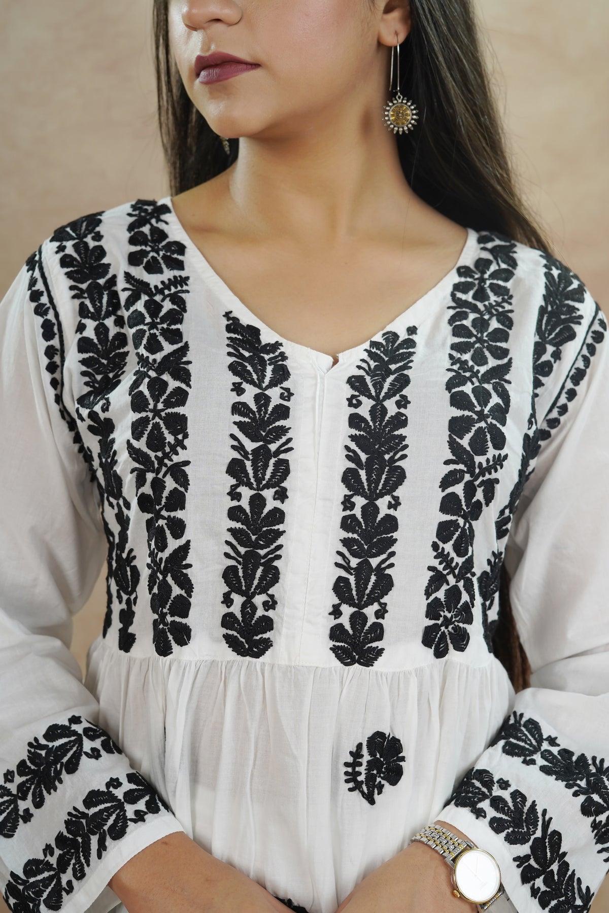 Navya Mulmul Cotton Kurta Set- White