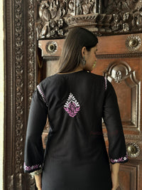 Aaira Rayon Multi Thread Kurti- Purple