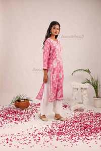 Nitika Mulcotton Printed Kurti- Pink