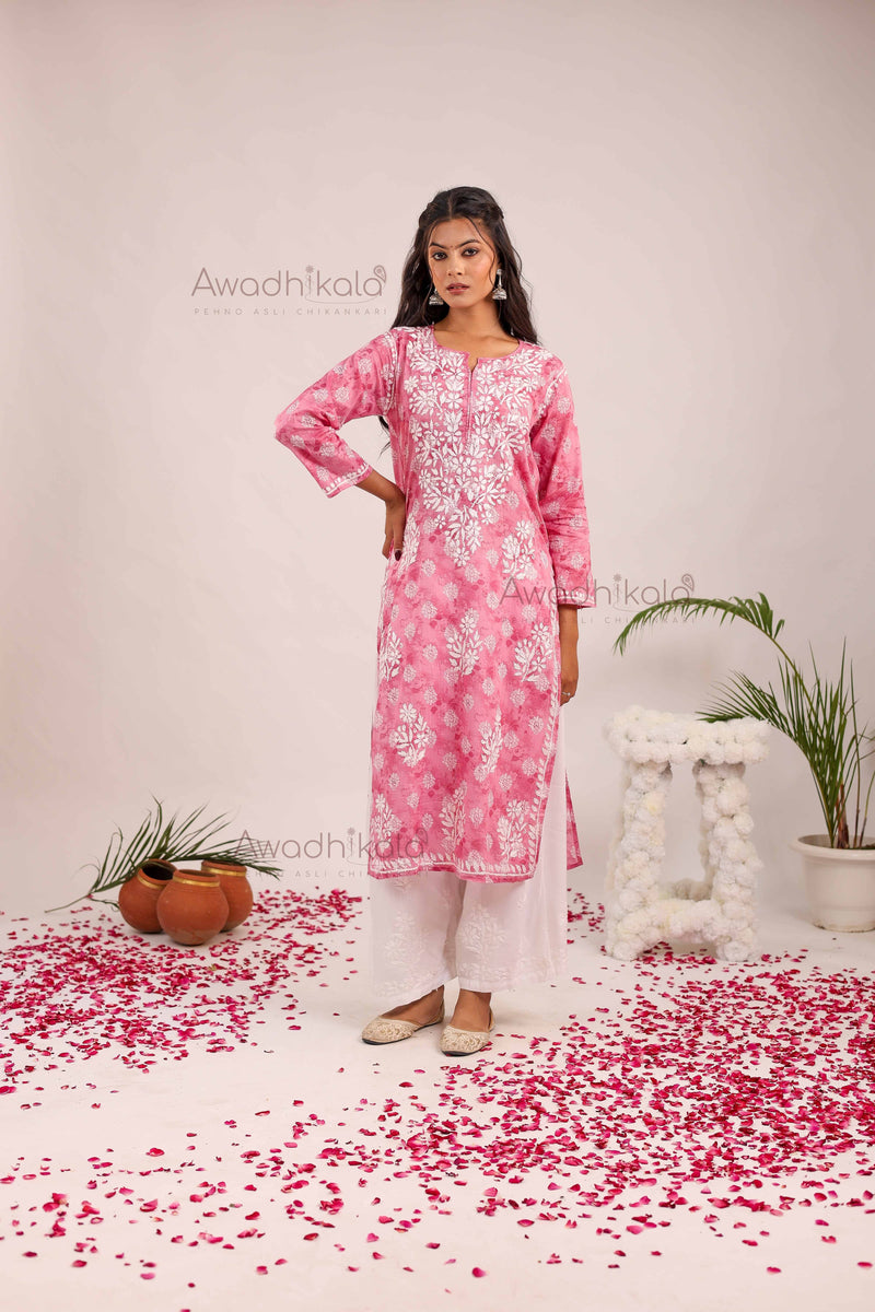 Nitika Mulcotton Printed Kurti- Pink