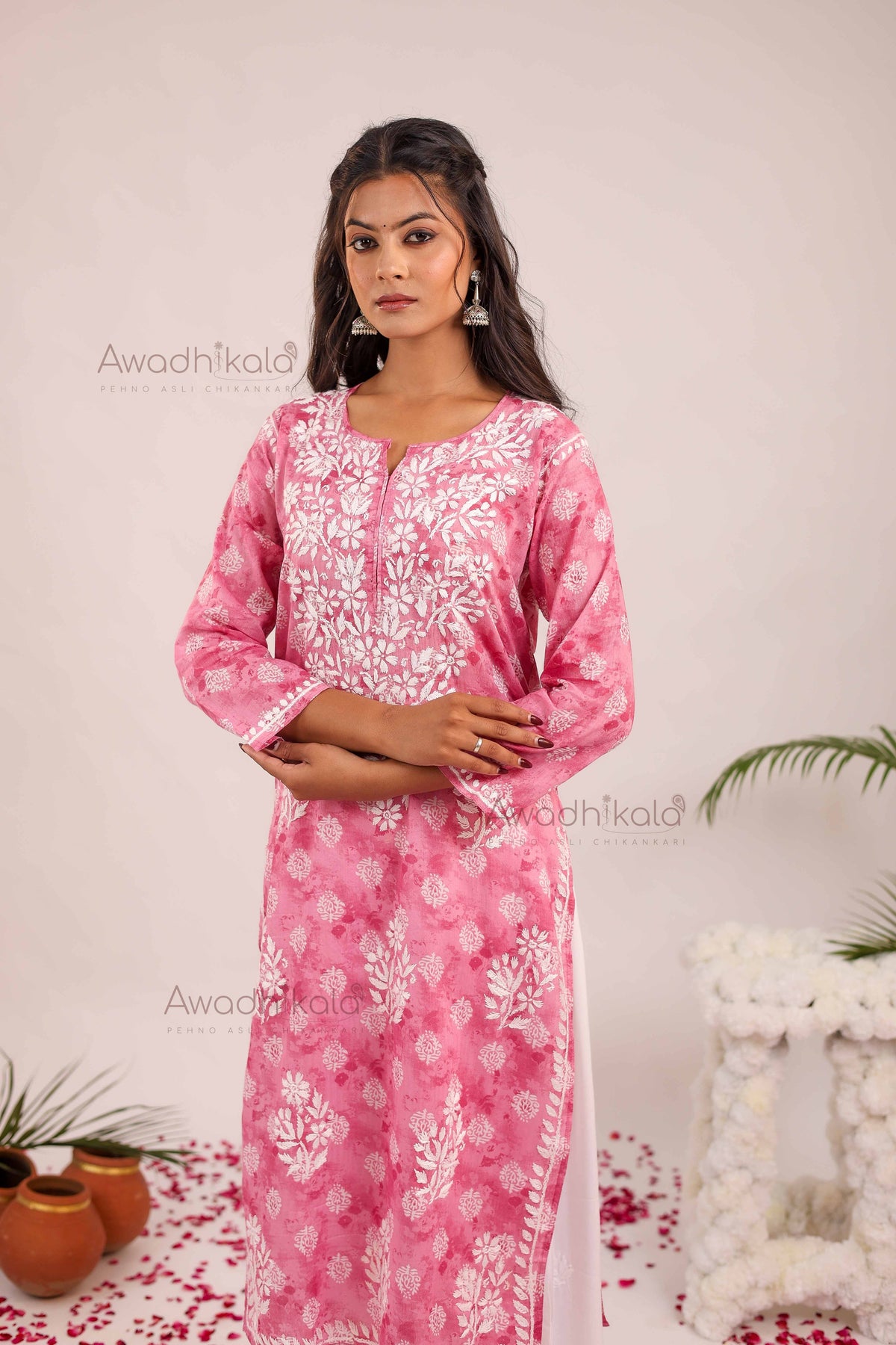 Nitika Mulcotton Printed Kurti- Pink