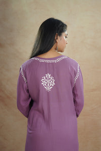 Tanvi Pure Modal Kurti- Purple