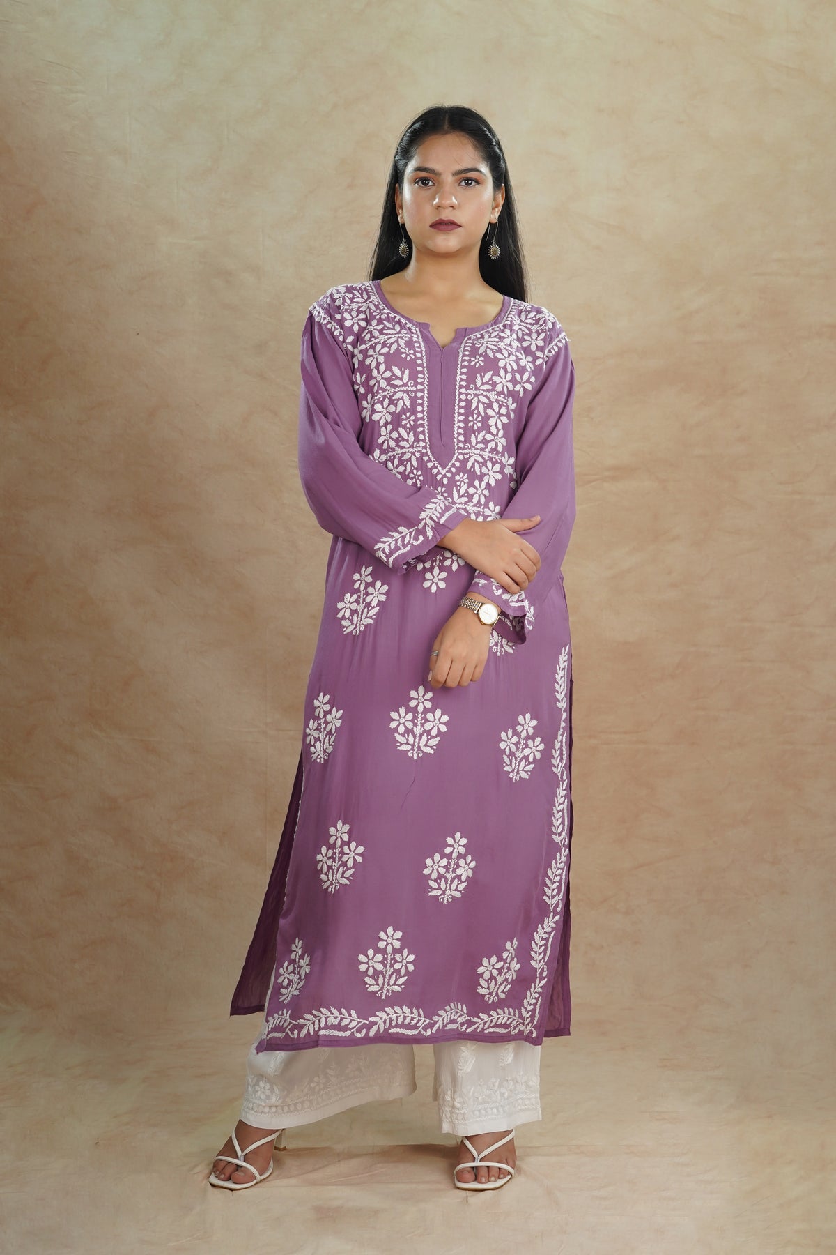 Tanvi Pure Modal Kurti- Purple