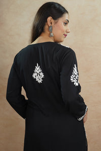 Aashvi Pure Modal Short Kurti- Black