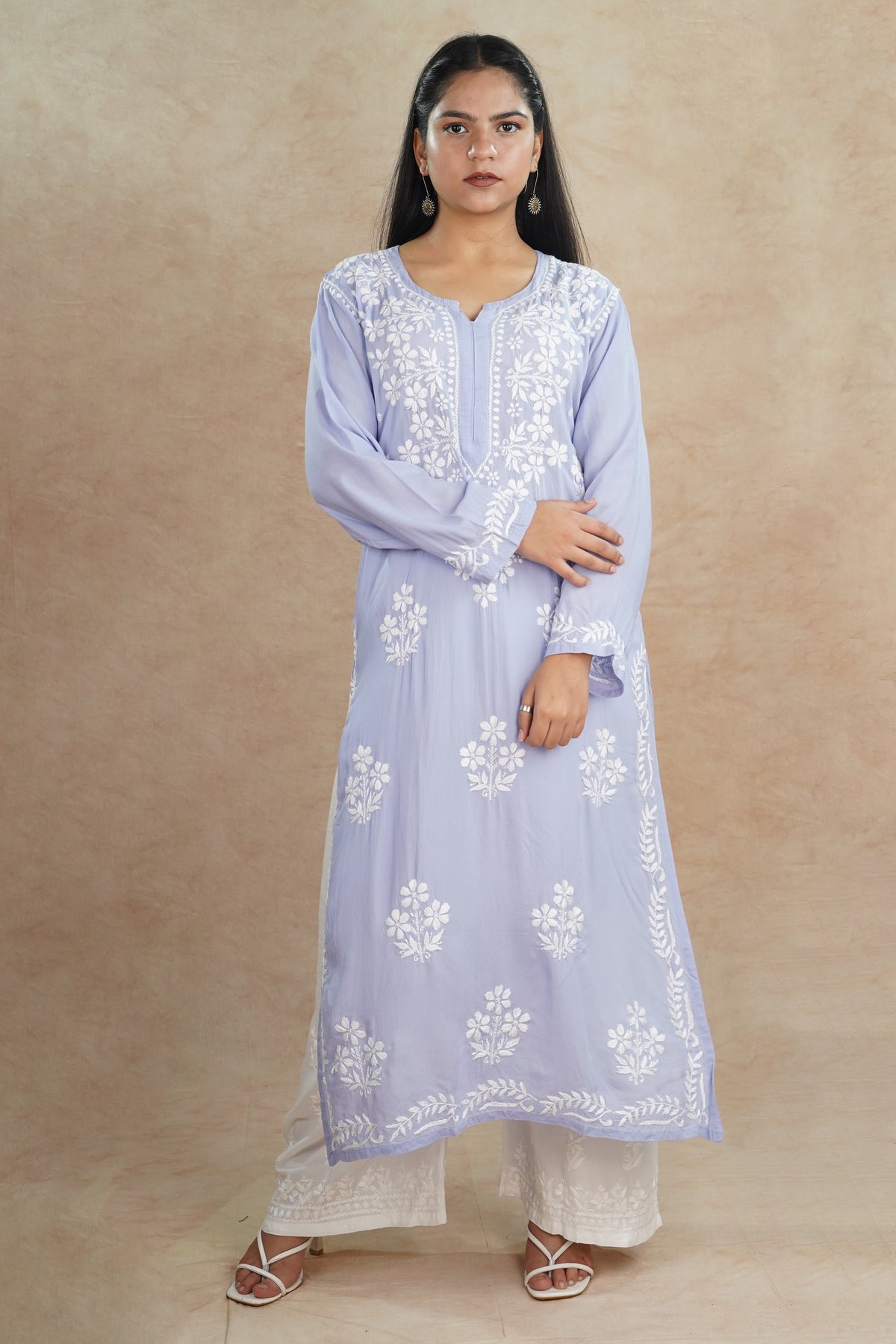 Tanvi Pure Modal Kurti- Lavender