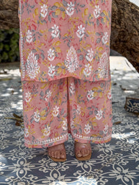 Niya Mulmul Cotton Printed Set- Pink