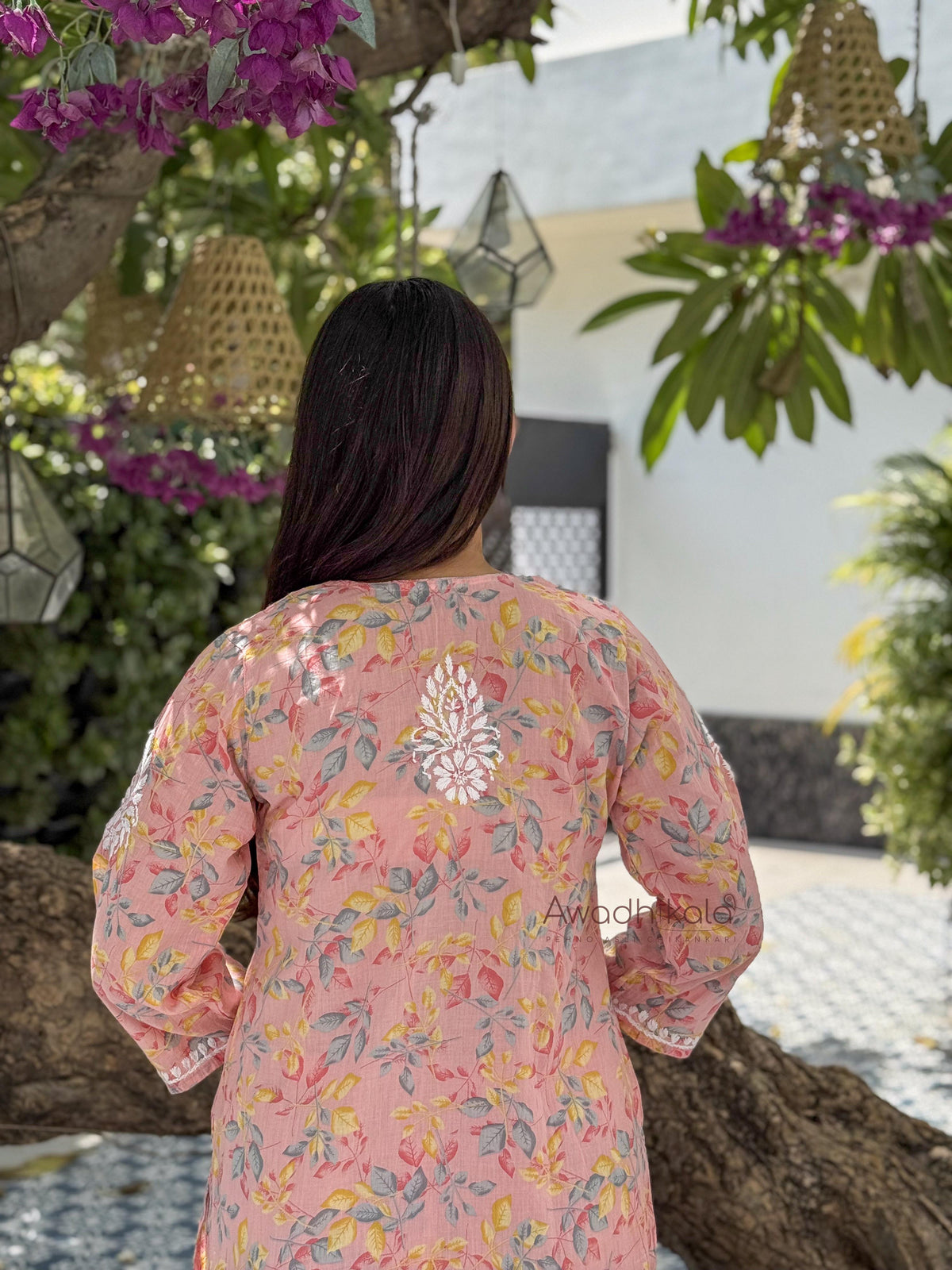 Niya Mulmul Cotton Printed Set- Pink