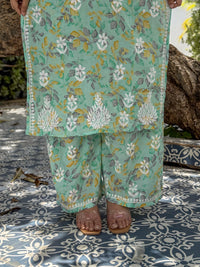 Niya Mulmul Cotton Printed Set- Green