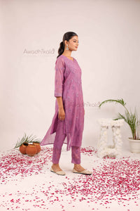 Tarini Chanderi Cotton Set- Purple