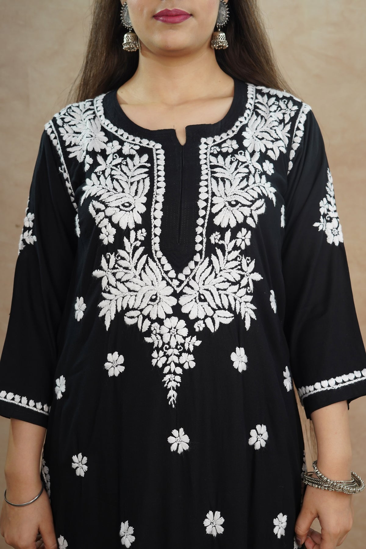 Ridhi Rayon Kurta Set- Black