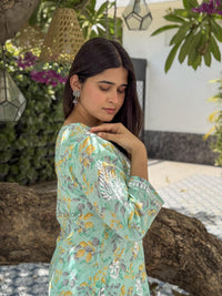 Niya Mulmul Cotton Printed Set- Green