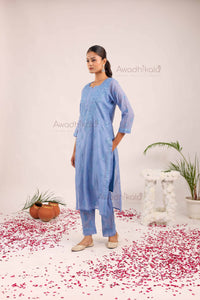 Tarini Chanderi Cotton Set- Blue