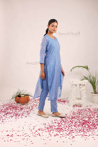 Tarini Chanderi Cotton Set- Blue