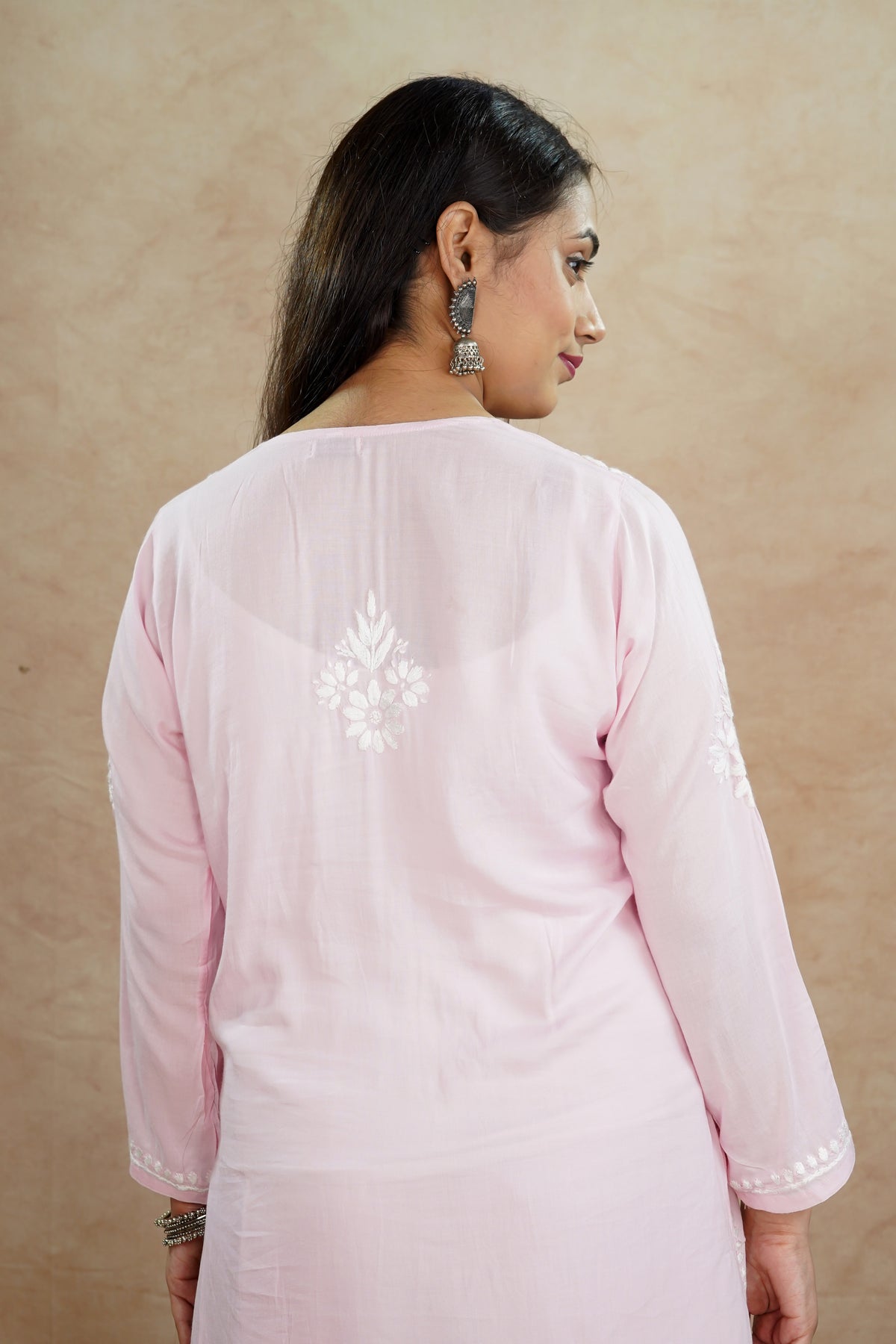 Aashvi Pure Modal Short Kurti- Baby Pink