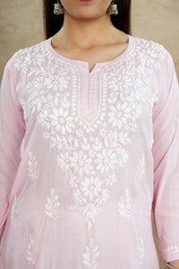 Aashvi Pure Modal Short Kurti- Baby Pink