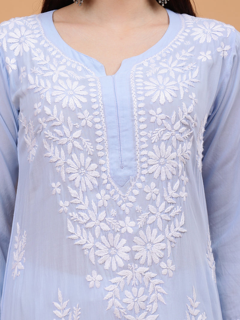 Anaya Pure Modal Kurti- Blue