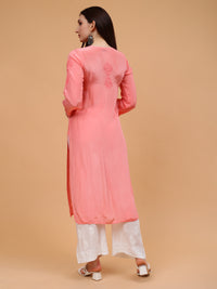 Inayat Crepe Kurti- Pink