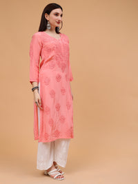 Inayat Crepe Kurti- Pink