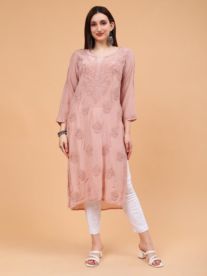 Inayat Crepe Kurti- Beige