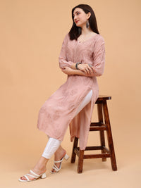 Inayat Crepe Kurti- Beige