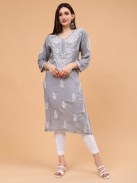 Anaya Pure Modal Kurti- Grey