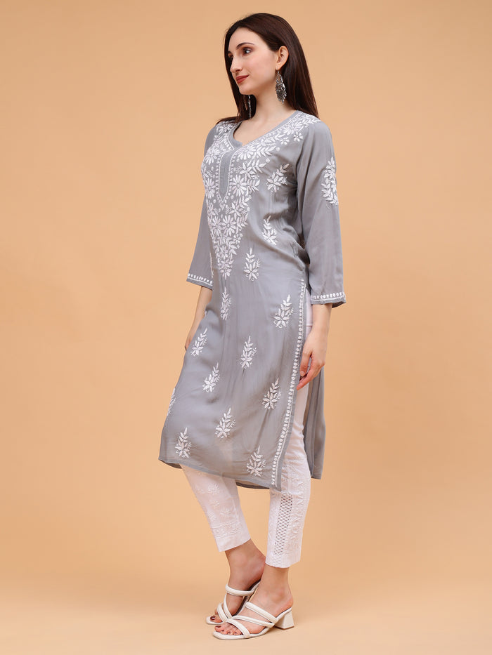 Anaya Pure Modal Kurti- Grey