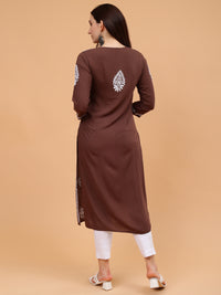 Anaya Pure Modal Kurti- Brown