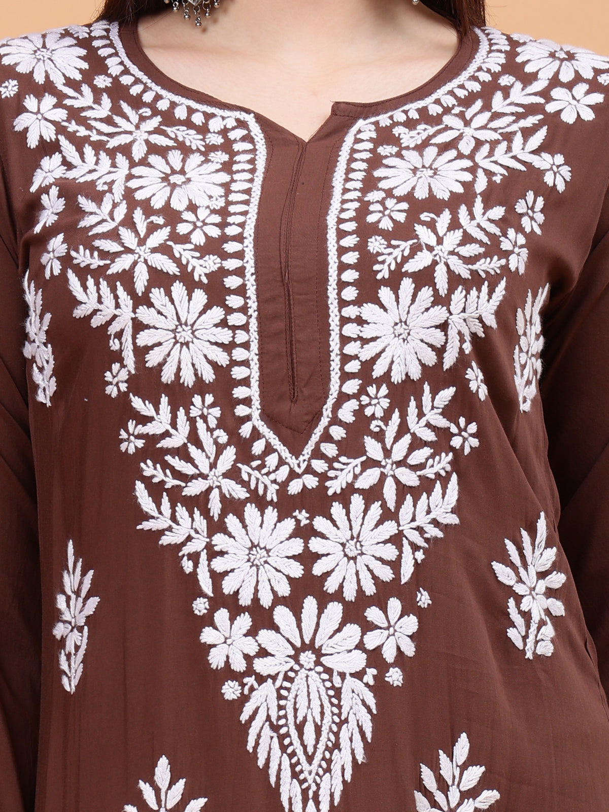 Anaya Pure Modal Kurti- Brown