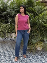 Ditya Cotton Short Top- Berry Pink
