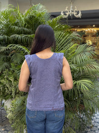 Ditya Cotton Short Top- Grey