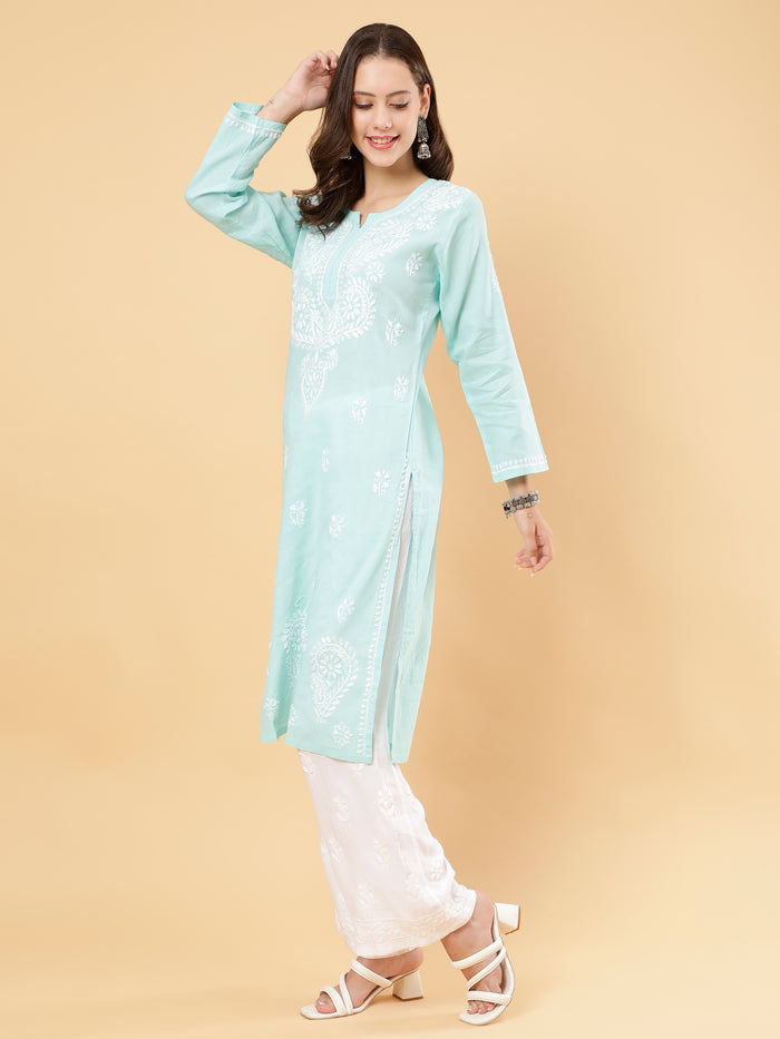 Myra Cotton Kurti- Mint Green