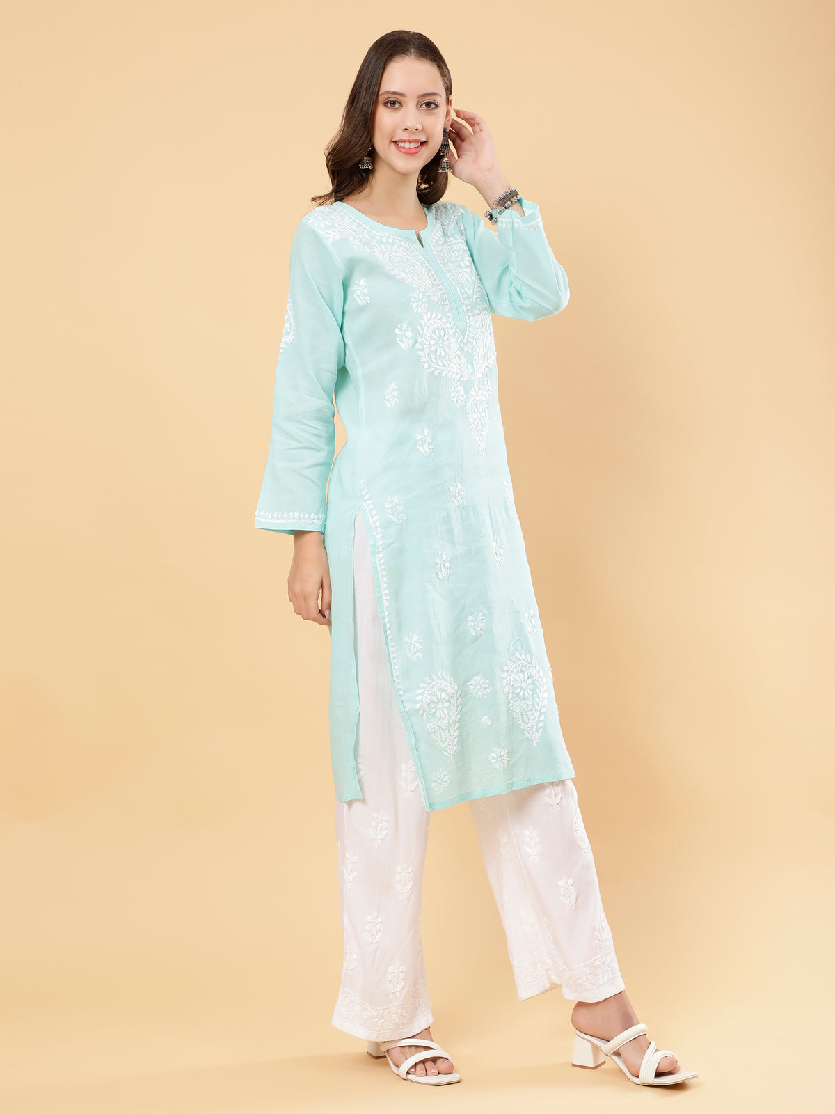 Myra Cotton Kurti- Mint Green