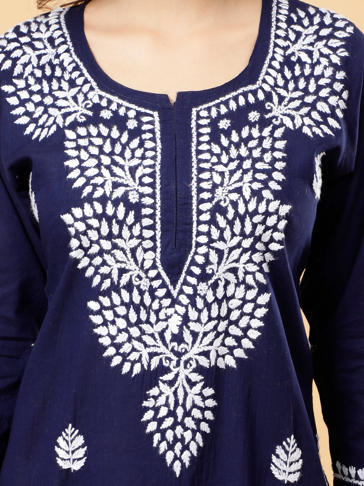 Myra Cotton Kurti- Navy Blue