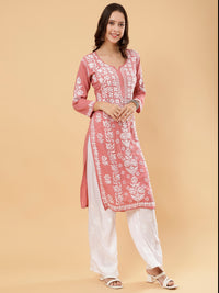 Aadhya Pure Modal Kurti- Pink