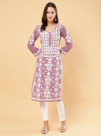 Aadhya Pure Modal Kurti- Purple