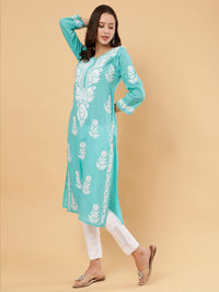 Kiara Cotton Kurti- Mint Green