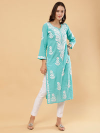 Kiara Cotton Kurti- Mint Green