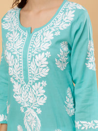 Kiara Cotton Kurti- Mint Green