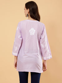 Aarna Cotton Short Kurti- Lavender