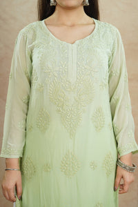 Ruhi Viscose Georgette Kurti- Green