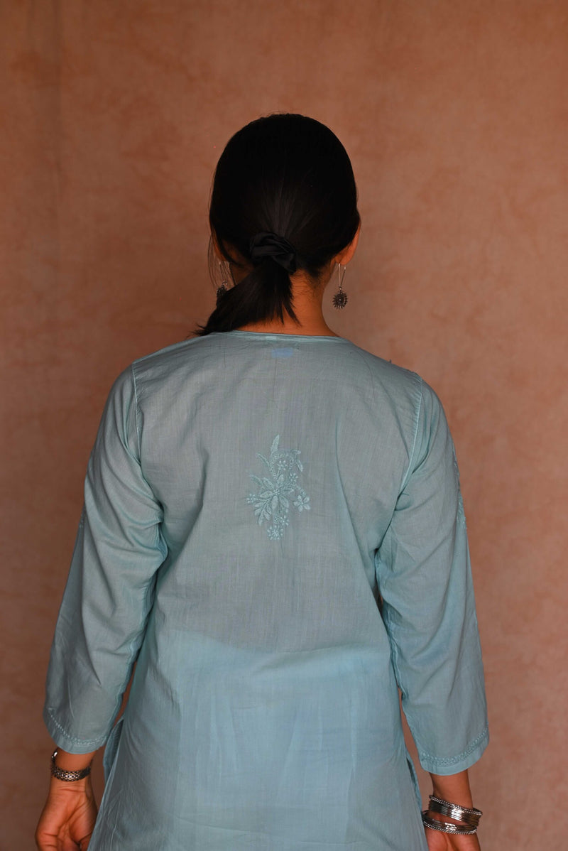 Safar Mulmul Cotton Kurti- Green