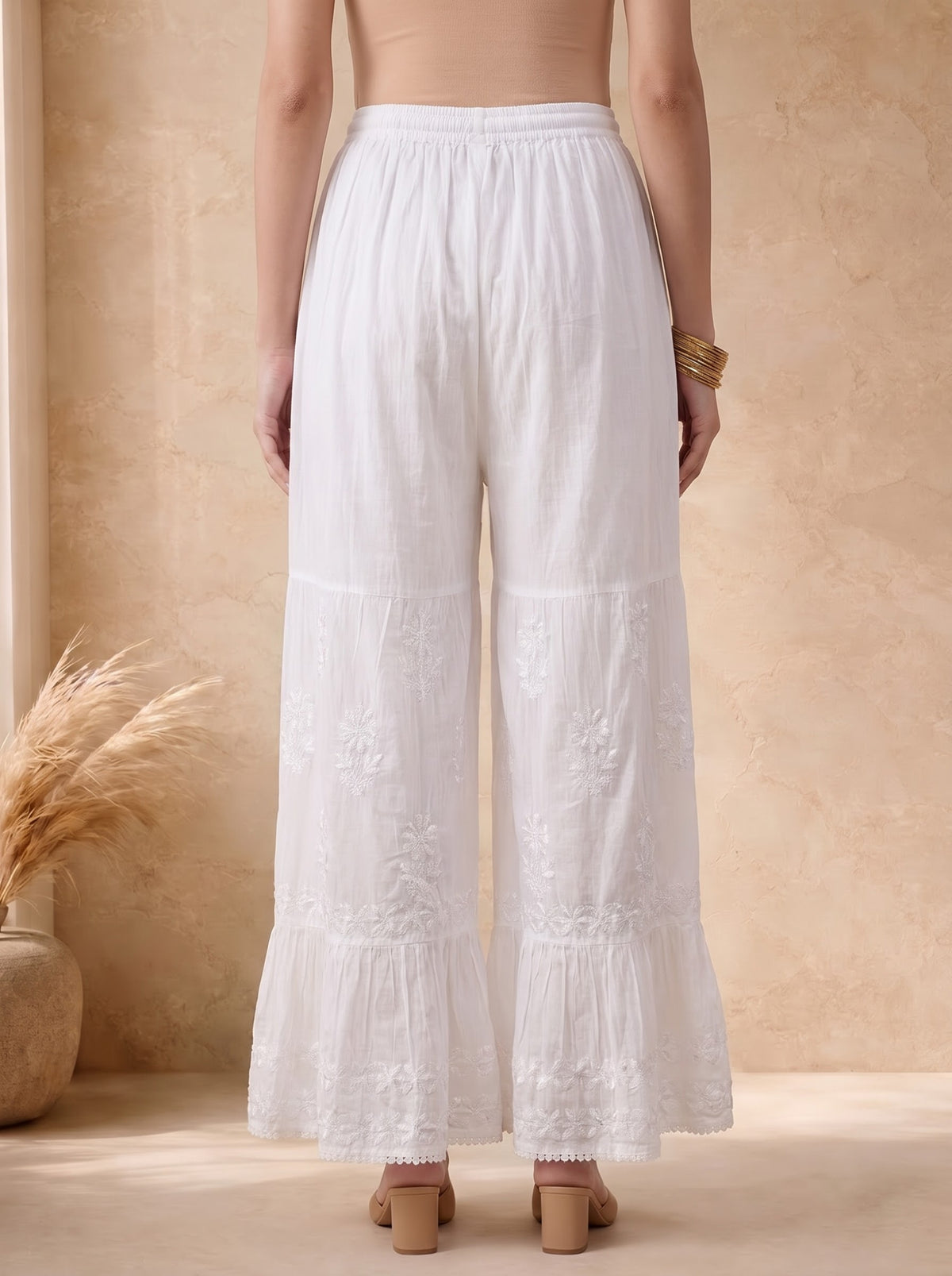 Fiza Cotton Garara- White