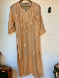 Iti Pure Muslin Kurti- Peach