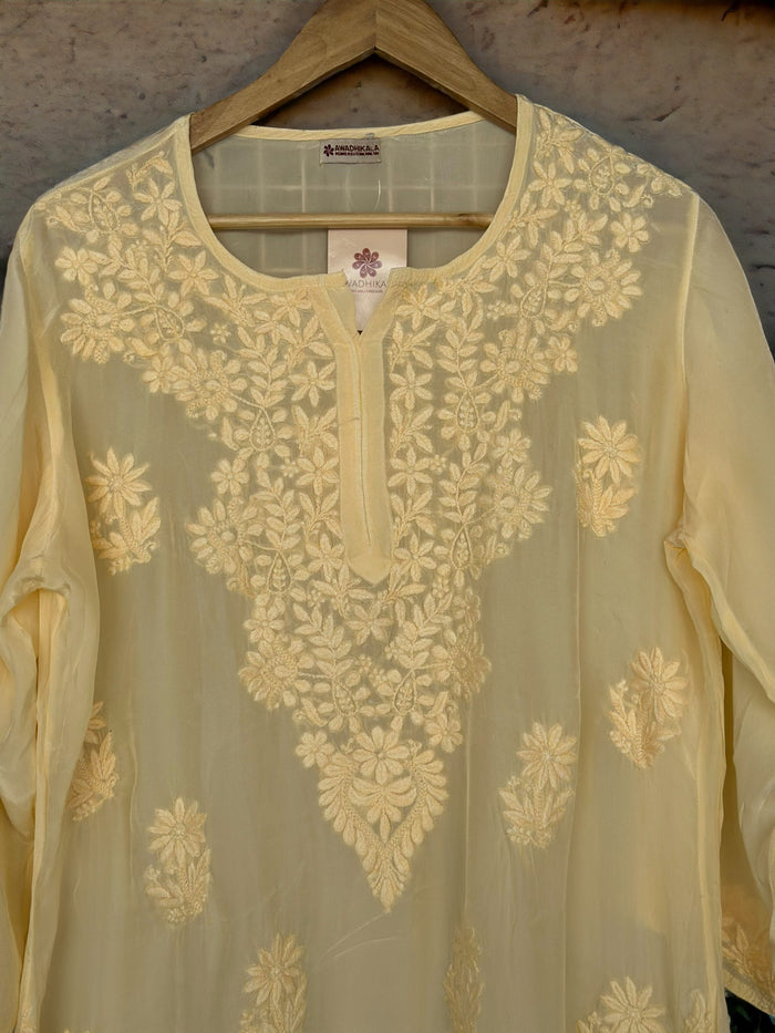 Inayat Crepe Kurti- Cream