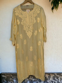 Inayat Crepe Kurti- Cream