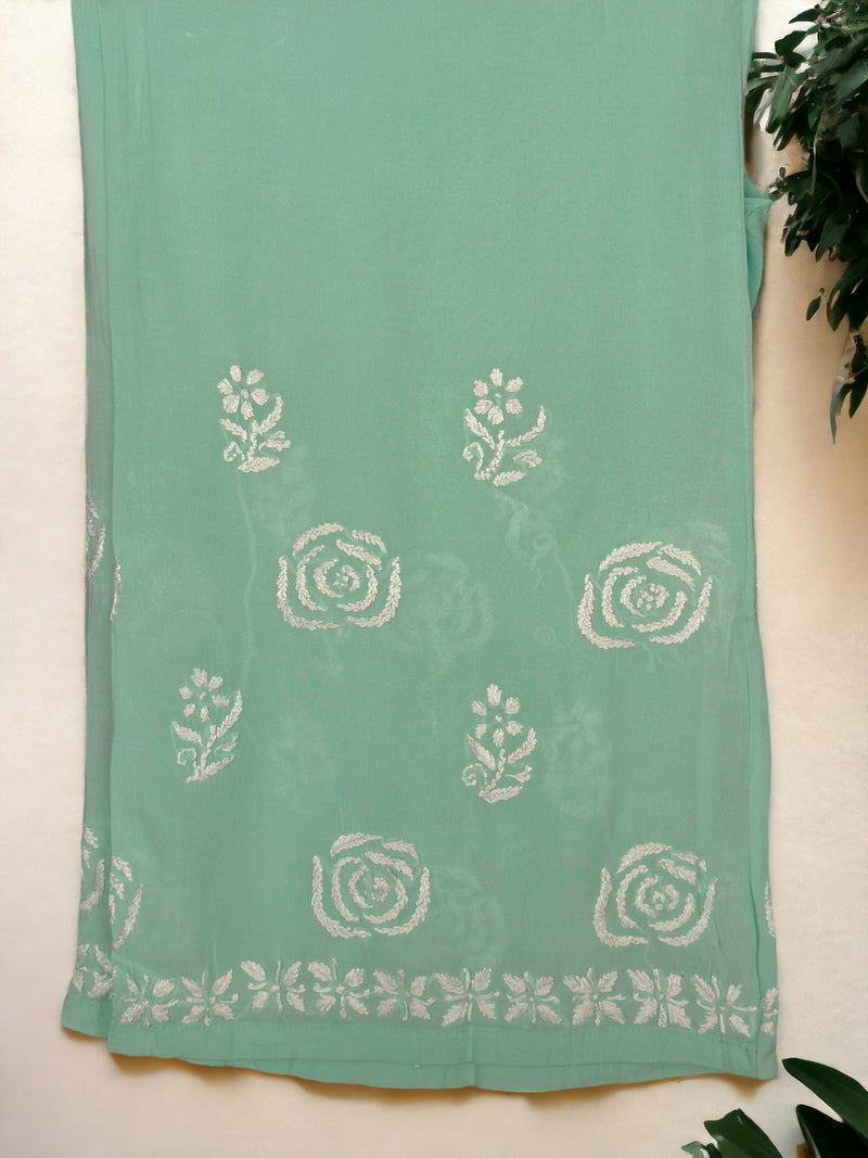 Komal Pure Modal Kurta Set- Sea Green