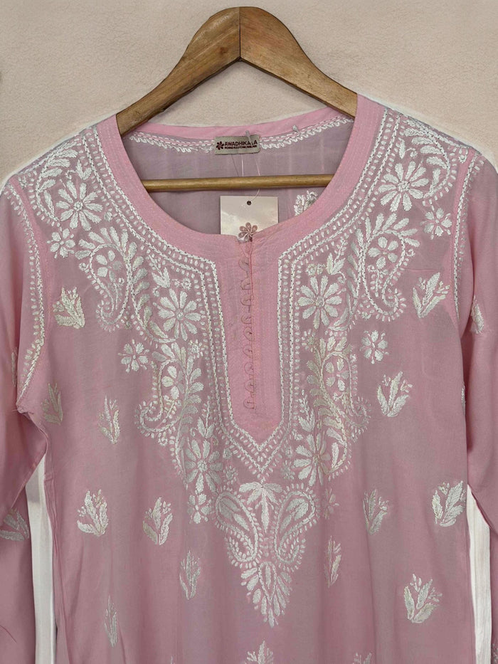 Aiza Modal Short Kurti- Baby Pink