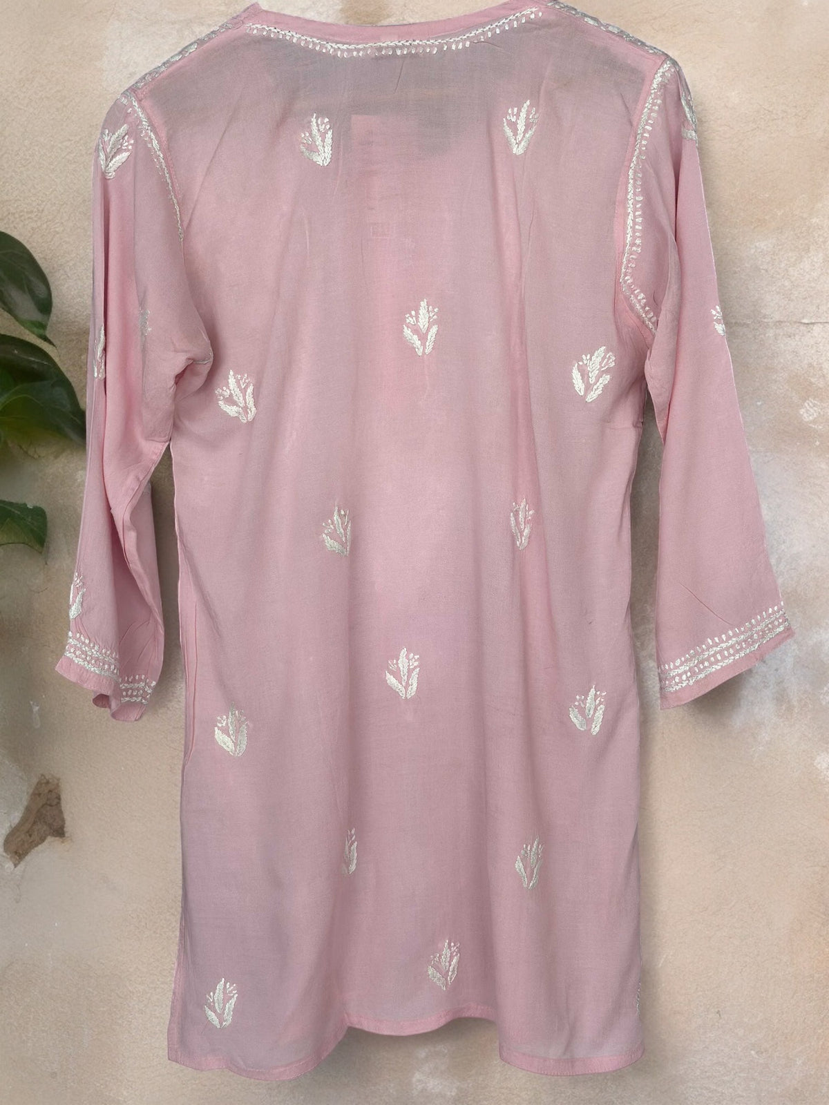 Aiza Modal Short Kurti- Baby Pink