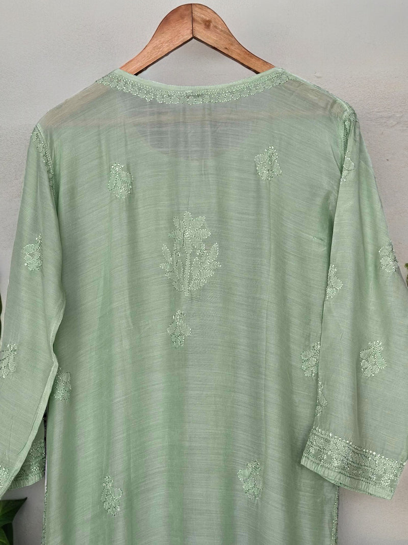 Anu Pure Muslin Kurti- Green